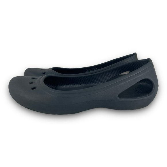 Crocs Kadee Ballets Flats 11215 Slip On Iconic Comfort Cushioned Black Women 7 - Picture 2 of 10